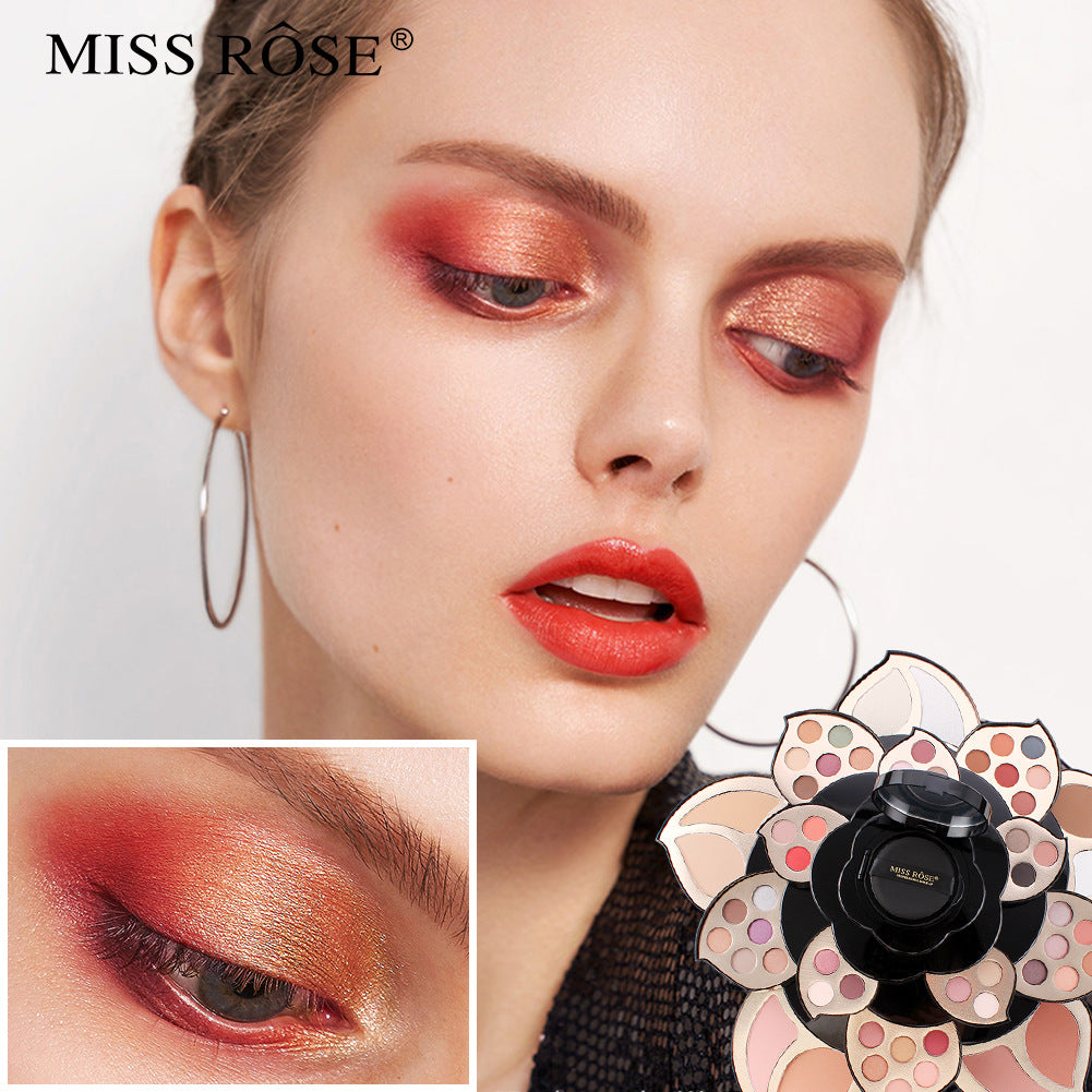 Multifunctional Makeup Full Set with Black Floral Palette